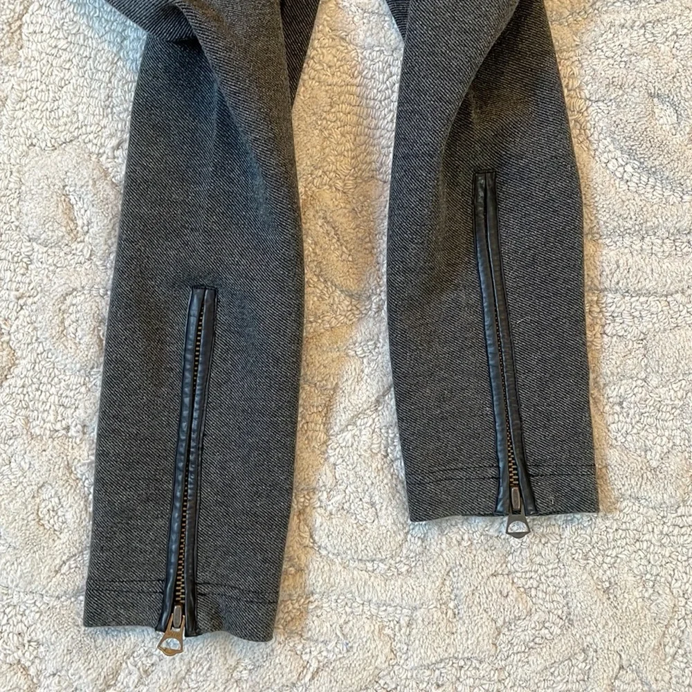 Ralph Lauren Tweed Leather Ankle Zip Leggings - Picture 5 of 7